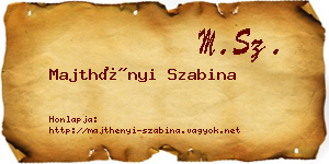 Majthényi Szabina névjegykártya