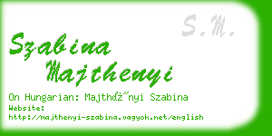 szabina majthenyi business card